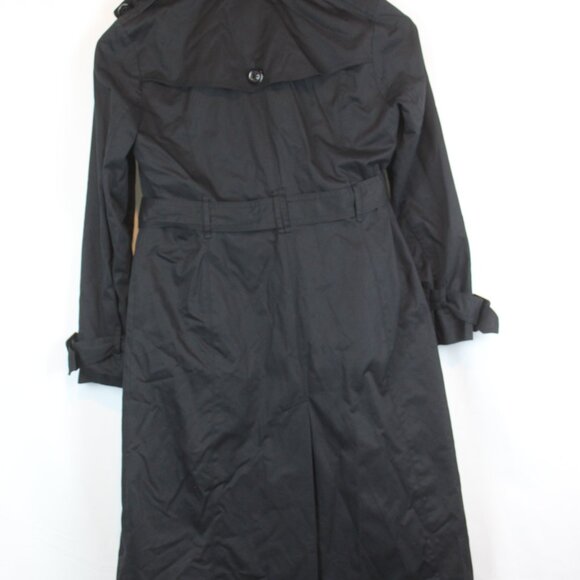 London Fog Heritage PS Black Long Trench Coat with Hood - Picture 3 of 16
